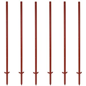 10 x piquet cornière acier VOSS.farming, 165 cm, 3 mm, 5 x trous, avec double bêche