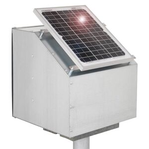 Boîtier antivol solaire 12 W de VOSS.farming, pour clôture électrique, avec piquet support