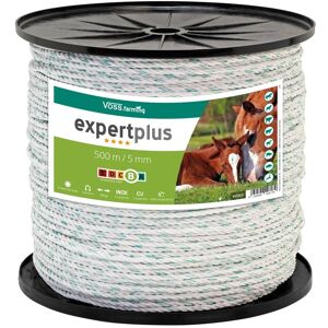 Cordelette pour clôture électrique expertplus de VOSS.farming, 500 m, 5 mm, 5 x 0,20 acier inoxydable + 1 x 0,25 cuivre