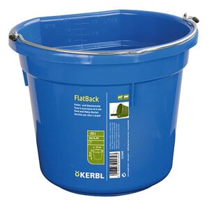 Seau a fourrage et a eau FlatBack avec graduations, 20 l, bleu