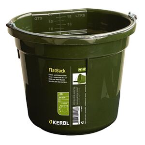 Seau a fourrage et a eau FlatBack avec graduations, 20 l, vert