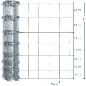 Clôture de protection Premium contre les animaux sauvages VOSS.farming, 50 m, fil grillagé, hauteur 100 cm - 100/08/15, galvanisé