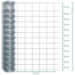 Clôture de protection Premium animaux sauvages VOSS.farming, 50 m, fil grillagé, hauteur 125 cm - 125/13/15, galvanisé