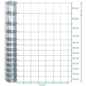 Clôture de protection Classic animaux sauvages VOSS.farming, 50 m, fil grillagé, hauteur 150 cm - 150/13/15, galvanisé