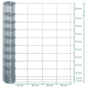 Clôture de protection Classic animaux sauvages VOSS.farming, 50 m, fil grillagé, hauteur 150 cm - 150/12/30, galvanisé