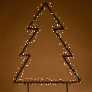 Sapin de Noel lumineux a LED VOSS.garden - Tuteur sapin de jardin LED de 90 cm, eclairage de Noel