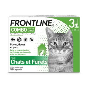 9 x Combo Frontline® Spot-on Chat - 9 pipettes Frontline® contre puces, tiques et poux