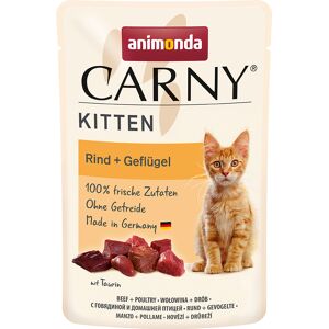 12x85g Kitten boeuf, volailles Animonda Carny - Patee pour chat