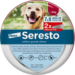 2x Seresto® Grand chien >8 kg 70cm - 2 Colliers antiparasitaires pour tiques, puces et poux - Publicité