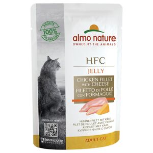 Almo Nature HFC Jelly 6 x 55 g pour chat - filets de poulet, fromage - Publicité
