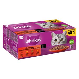 Mégapack Whiskas Adult 1+ 48 x 85 g pour chat - Sélection classique en sauce
