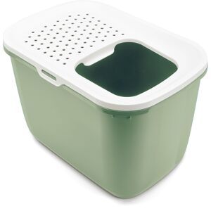 Maison de toilette Savic Hop In pour chat - vert / blanc