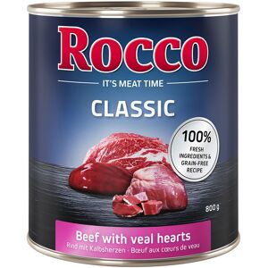 12x800g Classic bœuf, cœurs de veau Rocco - Nourriture pour chien