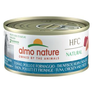 Almo Nature 6 x 70 g pour chat - HFC Natural thon, poulet, fromage