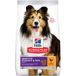 14kg Adult 1+ Sensitive Stomach & Skin Medium poulet Croquettes Hill's Science Plan pour chien