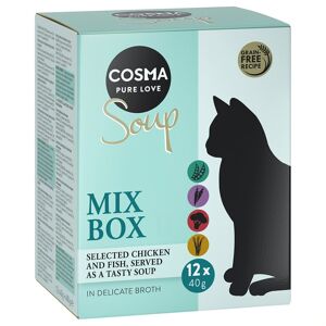 12x40g Cosma Soup lot mixte II (4 saveurs) - Pâtée pour chat
