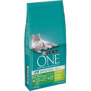 2x9,75kg Chat d'intérieur dinde, céréales complètes Purina One - Croquettes pour chat