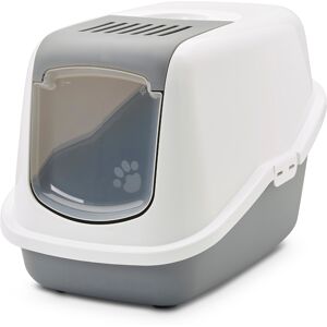 Savic Nestor Maison de toilette pour chat - gris clair/blanc