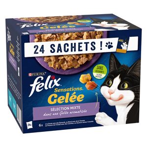 Felix Sensations gelee 24 x 85 g pour chat - selection mixte en gelee