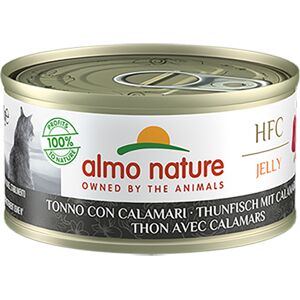 Almo Nature HFC Natural 6 x 70 g pour chat - thon, calamar (en gelee)