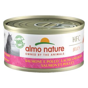 Almo Nature 6 x 70 g pour chat HFC saumon poulet en gelee