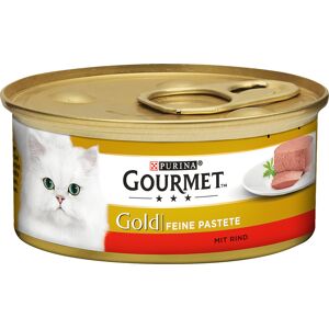 Lot Gourmet Gold Les Mousselines 24 x 85 g pour chat - lot mixte (12 x bœuf + 12 x poulet)