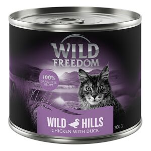 12x200g Adult Wild Hills canard, poulet Wild Freedom - Patee pour chat