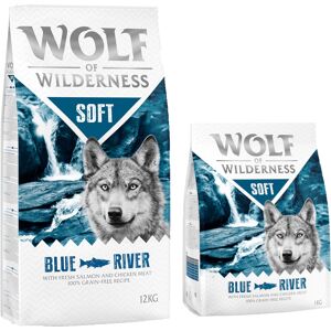 12kg Soft Blue River, saumon Wolf of Wilderness - Croquettes pour chien + 2 kg offerts ! - Publicité