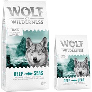 12kg Adult Deep Seas, hareng Wolf of Wilderness - Croquettes pour chien + 2 kg offerts ! - Publicité