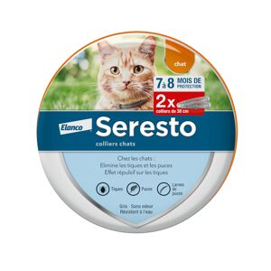 2x Seresto® Chat Collier antiparasitaire Tiques et Puces 38cm - Publicité