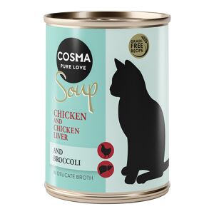 Cosma Soup 6 x 100 g pour chat - filet de poulet, foie de poulet, brocoli