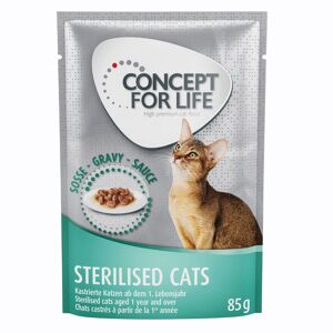12x85g Sterilised Cats en sauce Concept for Life - Nourriture pour chat
