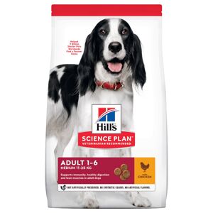 14kg Adult 1-6 Medium poulet Hill's Science Plan Croquettes pour chien