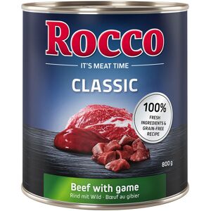 12x800g Classic bœuf, gibier Rocco - Nourriture pour chien