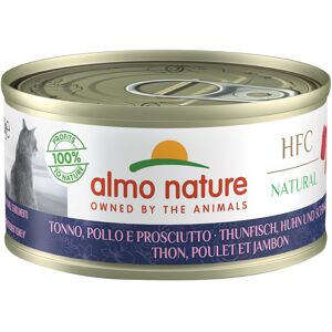 Almo Nature 6 x 70 g pour chat - thon, poulet, jambon