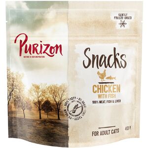 Offre d'essai : Croquettes, boîtes et friandises Purizon pour chat - Friandises poulet, poisson (40 g)