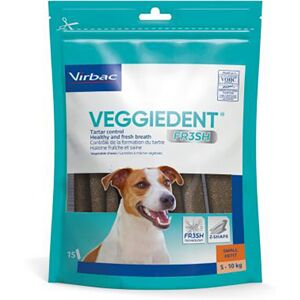 15x17g (taille S) Virbac VEGGIEDENT Fresh - pour petits chiens (5-10 kg)