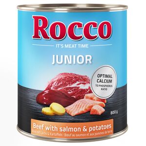 Rocco Junior 6 x 800 g pour chien - bœuf, saumon, pommes de terre