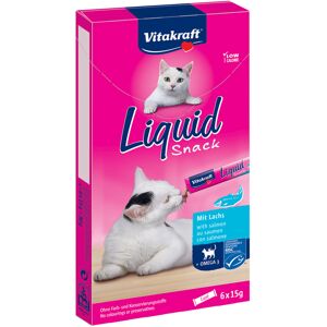 24x15g Vitakraft Friandises liquides saumon, omega 3 - Friandises pour chat