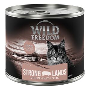 Lot Wild Freedom Adult 12 x 200 g pour chat - Strong Lands - poulet, porc