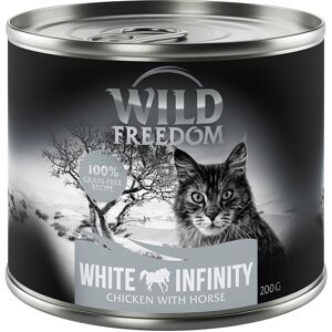 Lot Wild Freedom Adult 12 x 200 g pour chat - White Infinity - poulet, cheval