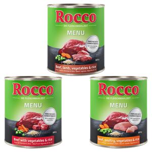 6x800g Menu 3 varietes Rocco - Nourriture pour chien