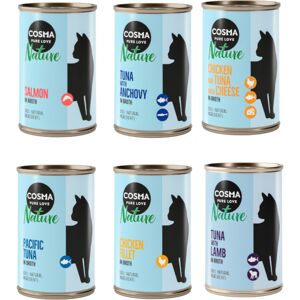 6x140g Cosma Nature lot II 6 saveurs - Pâtée pour chat