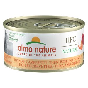 Almo Nature HFC Natural 6 x 70 g pour chat - thon, crevettes