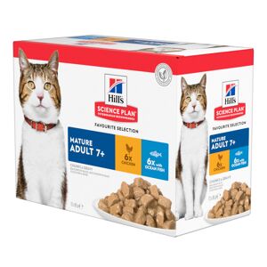 Hill's Science Plan Mature Adult poulet pour chat - En complement : 12 x 85 g sachets Hill's Science Plan Mature Adult 7+ poulet, poisson