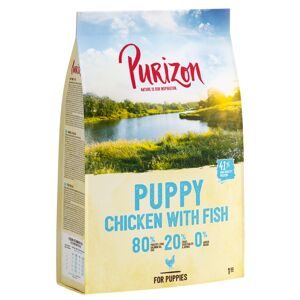 1kg Purizon Puppy poulet, poisson sans céréales - Croquettes pour chien