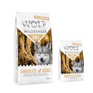 12kg Soft Gnarled Oaks poulet, lapin Wolf of Wilderness - Croquettes pour chien + 2 kg offerts ! - Publicité