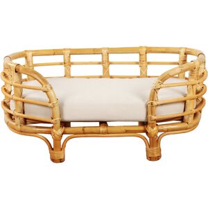 Beau Rivage Panier ovale pour chien et chat en rotin coussin écru