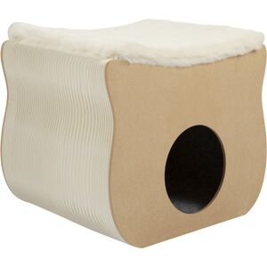 Rendez-Vous Deco Niche pour chat blanche pliable avec coussin