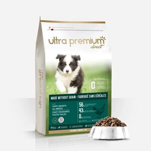 Ultra premium direct Croquettes pour Chiot - Sans Céréales - sac de 12kg - Fabriquées en France